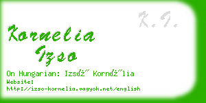 kornelia izso business card